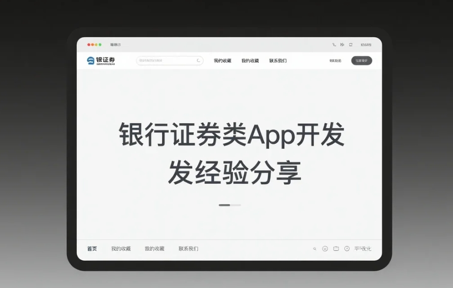 銀行證券類App開發(fā)經(jīng)驗(yàn)分享